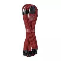 CableMod C-Series PRO ModMesh 12VHPWR į 3x PCI-e laidas, skirtas Corsair - 60 cm, tamsiai raudonas