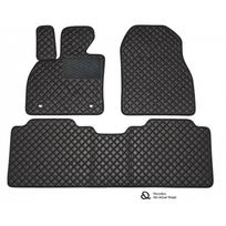 Odiniai kilimėliai QuiltyMats RENAULT SCENIC 2009-2016 (Juodos spalvos - Juodais dygsniais)