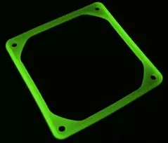 Antivibracinis rėmelis 80 mm ventiliatoriui – UV žalia
