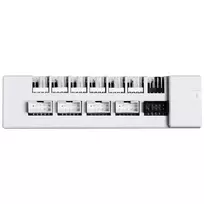 USB ir PWM šakotuvas Lian Li EDGE HUB EG-HUB01W — 4× USB, 6× PWM, baltas
