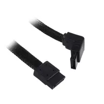 SilverStone SATA III kabelis 50 cm kampuotas / tiesus – juodas pintas