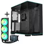 Lian Li O11D EVO RGB + TRYX PANORAMA ARGB pilnas skysčio aušinimo komplektas - juodas, 360 mm