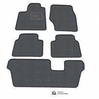Odiniai kilimėliai QuiltyMats VOLKSWAGEN SHARAN (6 vietų) 2010-2023 (3 eilės) (Pilkos spalvos - Pilkais dygsniais)
