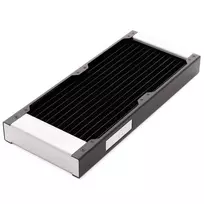 Radiatoriaus blokas Watercool 24101 — žalvaris/varis/nerūdijantis plienas, 278×120×30 mm, juodas