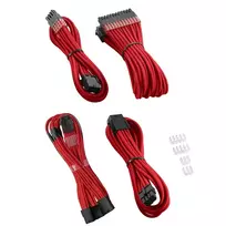 CableMod PRO ModMesh 12VHPWR kabelio prailginimo rinkinys — raudonas