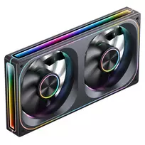 Ventiliatorių rinkinys 120mmx2 ARGB PWM, Jonsbo ZA-240 Infinity Mirror 240mm juodas