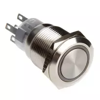 DimasTech PD020 sidabrinis – kompiuterio korpuso dalis, mygtukas su LED žiedu