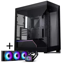 PHANTEKS NV-Serie NV5 MK2 ATX korpusas, grūdintas stiklas, DRGB - Satin Black + Glacier One 360M25 Gen2 DRGB AiO skysčio aušinimas - 360mm