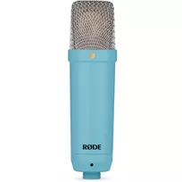 Studijinis kondensatorinis mikrofonas RØDE NT1 Signature Blue, kardioidinis, 20–20000 Hz, XLR, 52×189 mm, 313 g