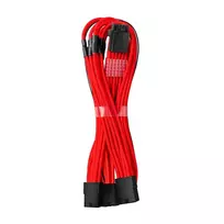 CableMod 12VHPWR į 3×PCIe ModMesh kabelis 45 cm raudonas PSU-GPU jungtims