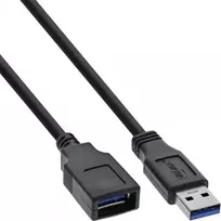USB 3.2 Gen.1 laidas, A tipo kištukas / B tipo lizdas, InLine 35630, 3 m, juodas