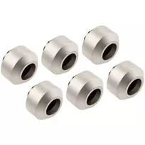 OPTIMUS OP-FIT-HARD-12MM-NICKEL-6PACK kietųjų vamzdelių jungčių rinkinys – 12 mm, 6 vnt. su montavimo įrankiu, satino nikelis