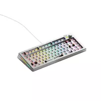 Glorious Gaming GMMK 3 PRO 75% Barebones Wired Silver - US, 75%, laidinis, USB, RGB LED, sidabrinė