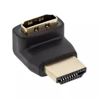 InLine HDMI adapteris, kištukas/lizdas, užlenktas į viršų, paauksuoti kontaktai, 4K2K