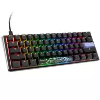 Ducky One 3 Classic Black/White Mini žaidimų klaviatūra, RGB LED - MX-Speed-Silver (US) (DKON2161ST-PUSPDCLAWSC1)