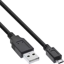 InLine Micro USB 2.0 laidas USB A kištukas / Micro-B kištukas, juodas, 1,5 m