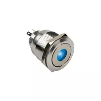 DimasTech vandalams atsparus mygtukas 25 mm Silverline Dot RGB PD212