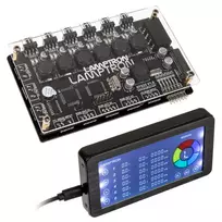 Lamptron LAMP‑RF625B ventiliatorių ir ARGB valdiklis, juodas