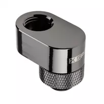 XSPC Rotary 14mm Offset G1/4 Fitting, Chrome Black - pasukama jungtis vandens aušinimui