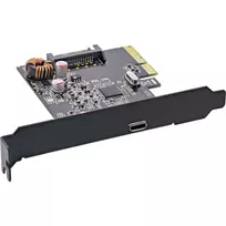 InLine sąsajos plokštė, USB 3.2 Gen.2x2, 1x USB-C, PCIe x4, PCIe, Low-profile, PCIe 4.0, 100 mm, 1.28 mm, 120 mm