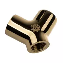 Adapter Y-Splitter 3x G1/4 colio moteriškas vandens aušinimui, BitsPower BP-YBU-TB, aukso spalvos