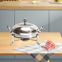 Buffet Food Warmer Chafing Dish Shabu Pot Cooking Alcohol Stove for Household sidabras