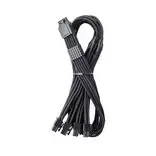 CableMod C-Series Pro ModMesh 16 kontaktų į 4×8 kontaktų pintas maitinimo laidas, skirtas Corsair Type 4 ir Type 3 maitinimo blokams, 60 cm, juodas