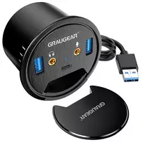 USB šakotuvas GRAUGEAR G-THUB-AU-60 USB 3.2 Gen 1 Type-A juodas
