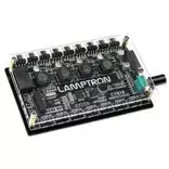 Ventiliatorių ir ARGB valdiklis Lamptron CY816 Juodas – 6 ventiliatorių prievadai, 8 ARGB zonos