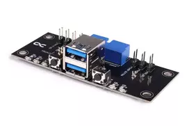 Alphacool ES priekinis I/O skydelis su USB 3.0 ir kabelių komplektu serverių korpusams (25057)