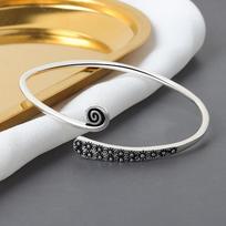Bohemia 925 Sterling Sidabro senovinė žavinga apyrankė ir apyrankė moterims Vyriški madingi elegantiški papuošalai Sl141