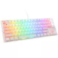 Ducky One 3 Aura White TKL Gaming Tastatur RGB LED - Kailh Jellyfish Y US - Weiße Gaming-Tastatur im TKL-Formfaktor - US-Tastenlayout - Hot-Swap-fähig