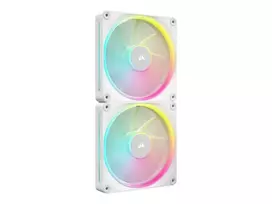 Ventiliatorių rinkinys Corsair iCUE LINK LX140 RGB 140 mm 2 vnt 2000 RPM baltas CO-9051032-WW