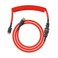 Susuktas USB laidas GLORIOUS GMMK Crimson Red – nuimamas klaviatūros laidas, spyruoklinis dizainas