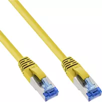 InLine Patch Laidas S/FTP PiMF Cat.6A halogen free 500MHz geltonas 0,5m