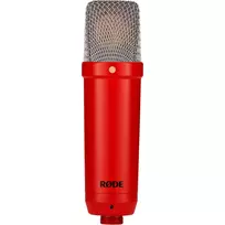 Studijinis kondensatorinis mikrofonas RØDE NT1 Signature Red – kardioidinis, 20–20000 Hz, -32 dB jautrumas, XLR (3 kontaktų), 313 g