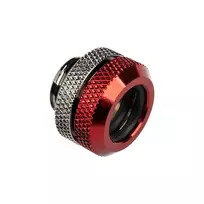 Adapteris BitsPower Multi-Link G1/4 colio vyriškas prie 12 mm kieto vamzdelio, tiesus, blizgios juodos spalvos