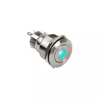 DimasTech Vandalismustaster 22mm Silverline Dot RGB PD215 – vandalizmui atsparus mygtukas su RGB apšvietimu