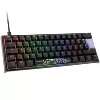 Žaidimų klaviatūra Ducky One 2 Pro Mini, RGB LED - Cherry Silent Red