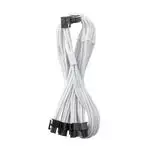 CableMod C-Series Pro prijungimo kabelis Variantas A 90° 16 kontaktų į 4×8 kontaktų PCIe, baltas