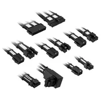 Prailginimo rinkinys Kolink Core Pro COREPRO-EK-12VT1-BWH – 12V pagrindinei plokštei / GPU 2x6 kontaktu, juodai balta spalva