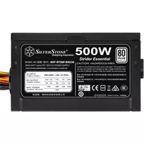 Maitinimo šaltinis SILVERSTONE ST50F-ES230 500 W, 24 kontaktų ATX, nemodulinis, 120 mm ventiliatorius, aliuminis