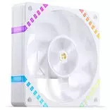 120 mm korpuso ventiliatorius Jonsbo HF2-120 White – atvirkštinė mentė, PWM, ARGB