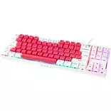 Mechaninė žaidimų klaviatūra GAMIAC TKL90G su Kailh Red jungikliais, be skaičių bloko, balta/raudona