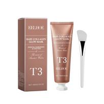 EELHOE kolageno kaukė: Drėkinantis ir skaistinantis nuvalomasis maskė spindinčiai odai Facial mask 100g*1+applicator stick*1