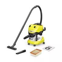 Šlapio ir sauso siurblys Karcher WD 4 S V-20/5/22 — 20 L nerūdijančio plieno bakas, 5 m žarna, 1000 W