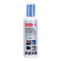 Valymo rinkinys ekranams ir plastikams ActiveJet AOC-269, 2 mikropluošto šluostės 200x200 mm, 250 ml purškiklis