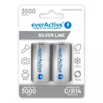 Įkraunamos baterijos everActive R14/C Ni-MH 3500 mAh paruoštos naudojimui