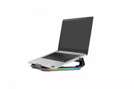 Aušinimo stovas nešiojamam kompiuteriui IBOX NC06 iki 17,3 colio – aliuminis, reguliuojamas aukštis, 4 USB prievadai, tylūs ventiliatoriai