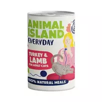 Animal Island Everyday šlapias maistas katėms su kalakutiena ir aviena, 400 g